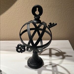 Black with specks of bronze Metal Armillary Sphere Decor